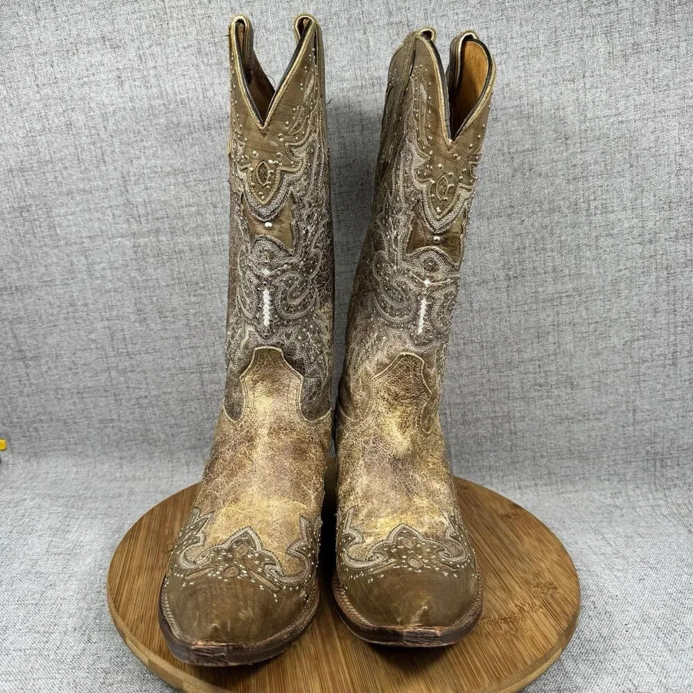 Johnny Ringo Cowboy Boots Womens 10.5 B Sagrada Western Leather - Picture 8 of 12